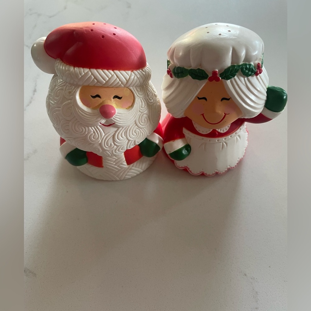 Festive Santa and Mrs. Claus Salt and Pepper